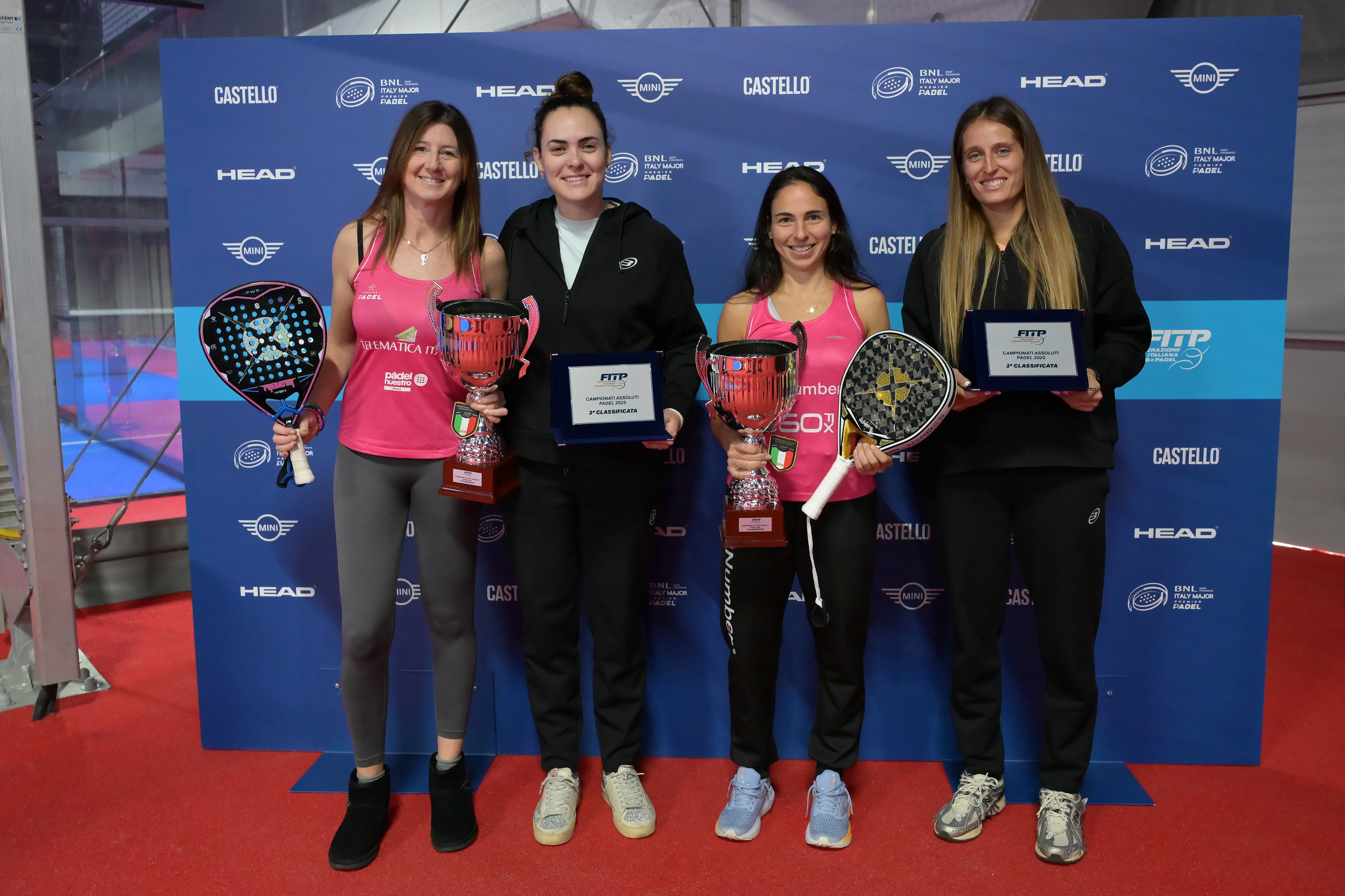 Le finaliste degli Assoluti femminili. Da sinistra: Stellato, Orsi, Sussarello e Marchetti (foto FITP)