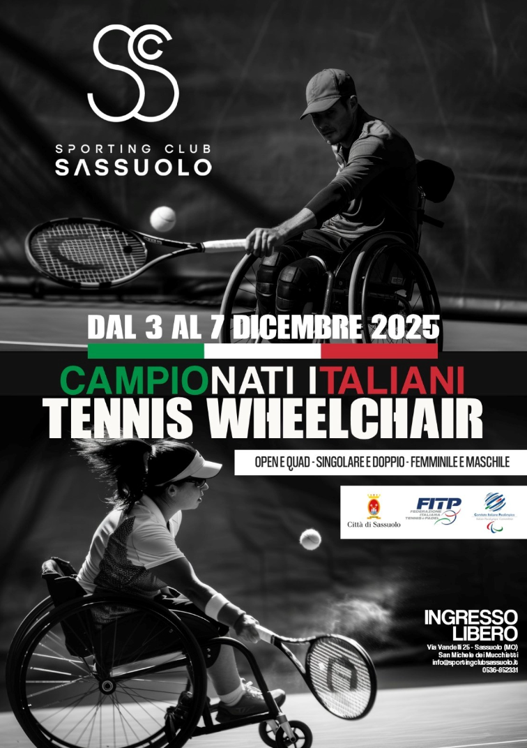 A Sassuolo i Campionati Italiani Assoluti di Tennis Wheelchair