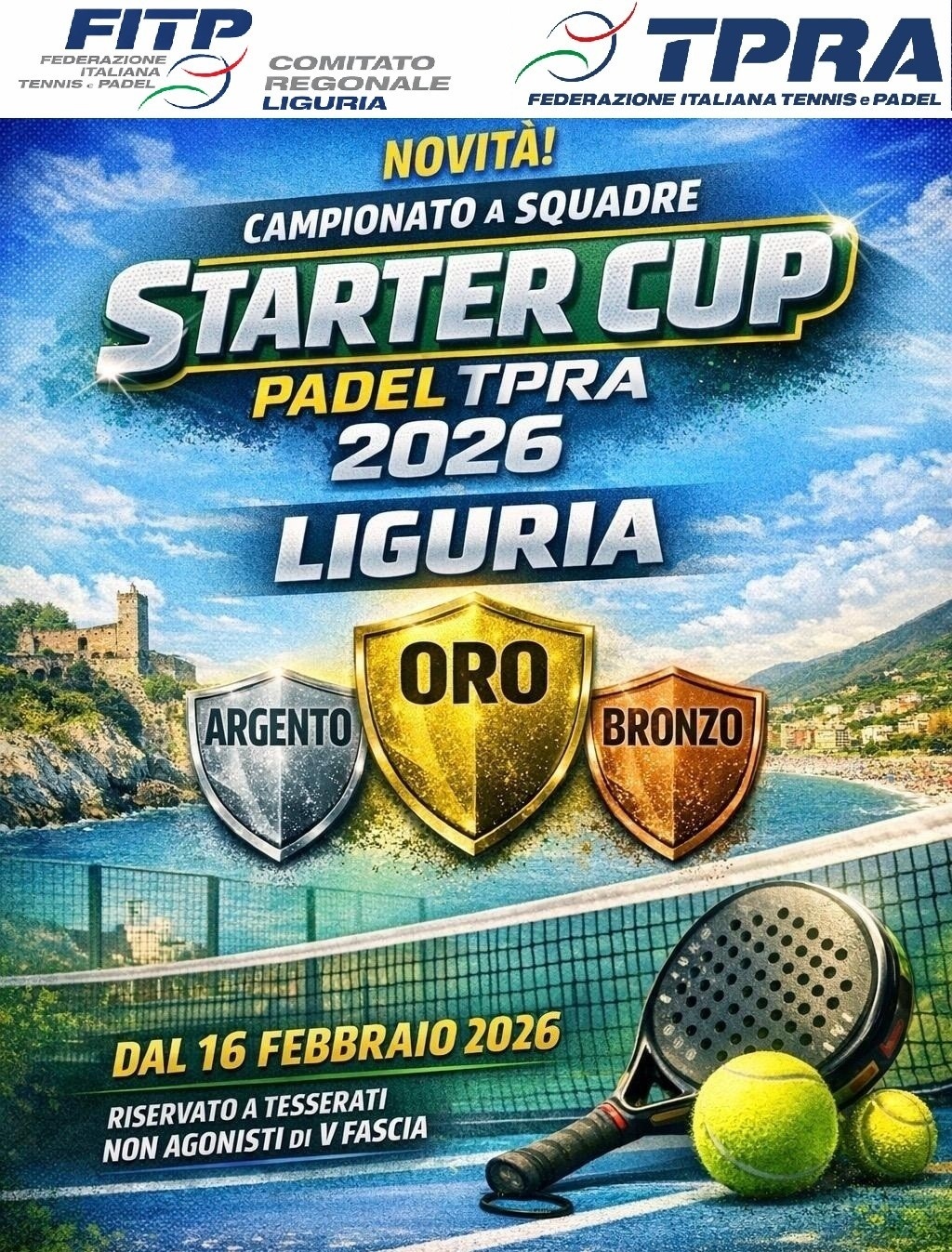 🏆 Nasce la Starter Cup Padel TPRA 2026 in Liguria
