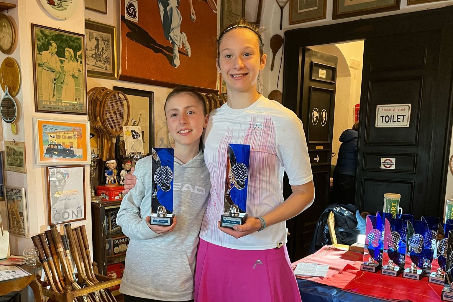 Le vincitrici del doppio Under 12 femminile
