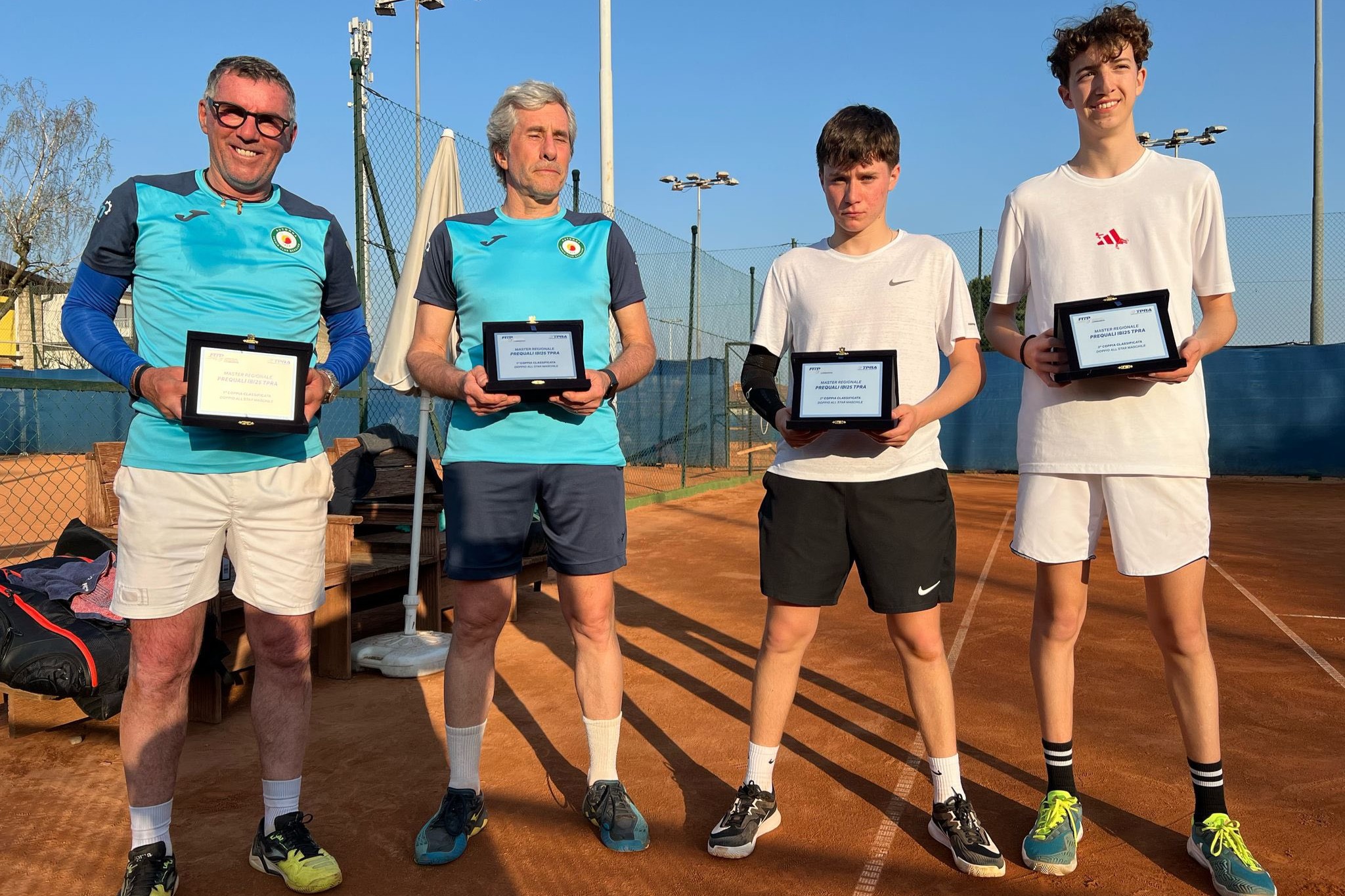 La premiazione del doppio maschile Expert Level