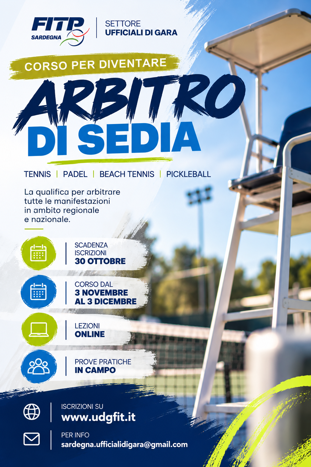 Il tennis da un’altra prospettiva: al via due corsi per Ufficiali di Gara