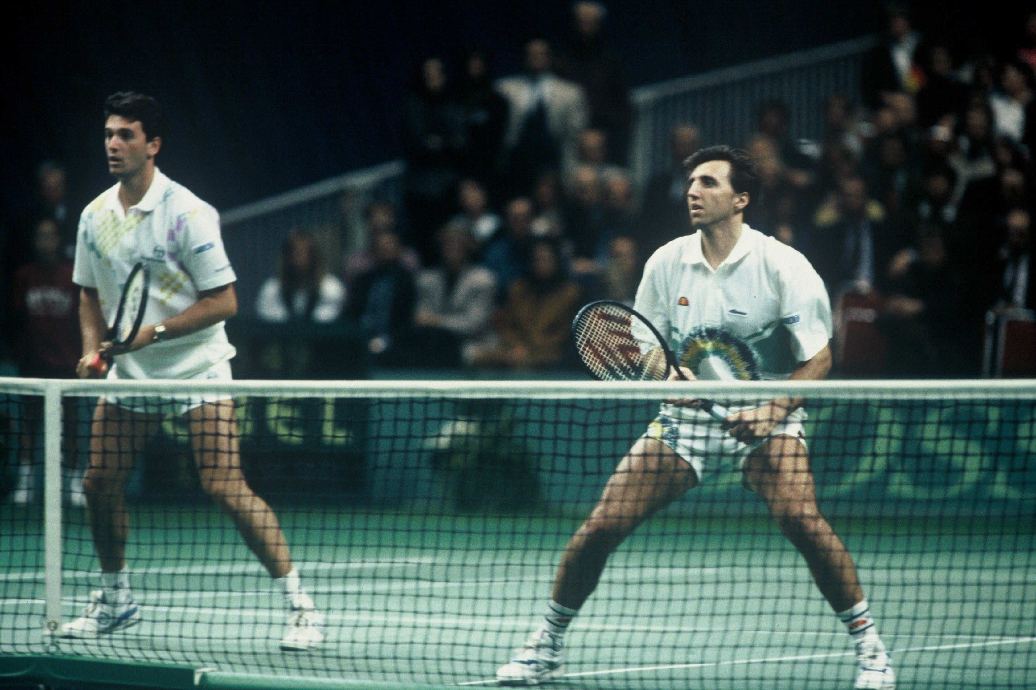 Diego Nargiso con Omar Camporese in Coppa Davis