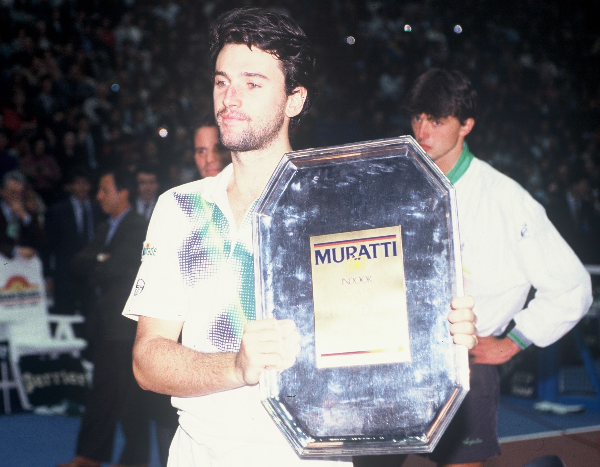 Omar Camporese vincitore a Milano Indoor nel 1992 sul croato Goran Ivanisevic