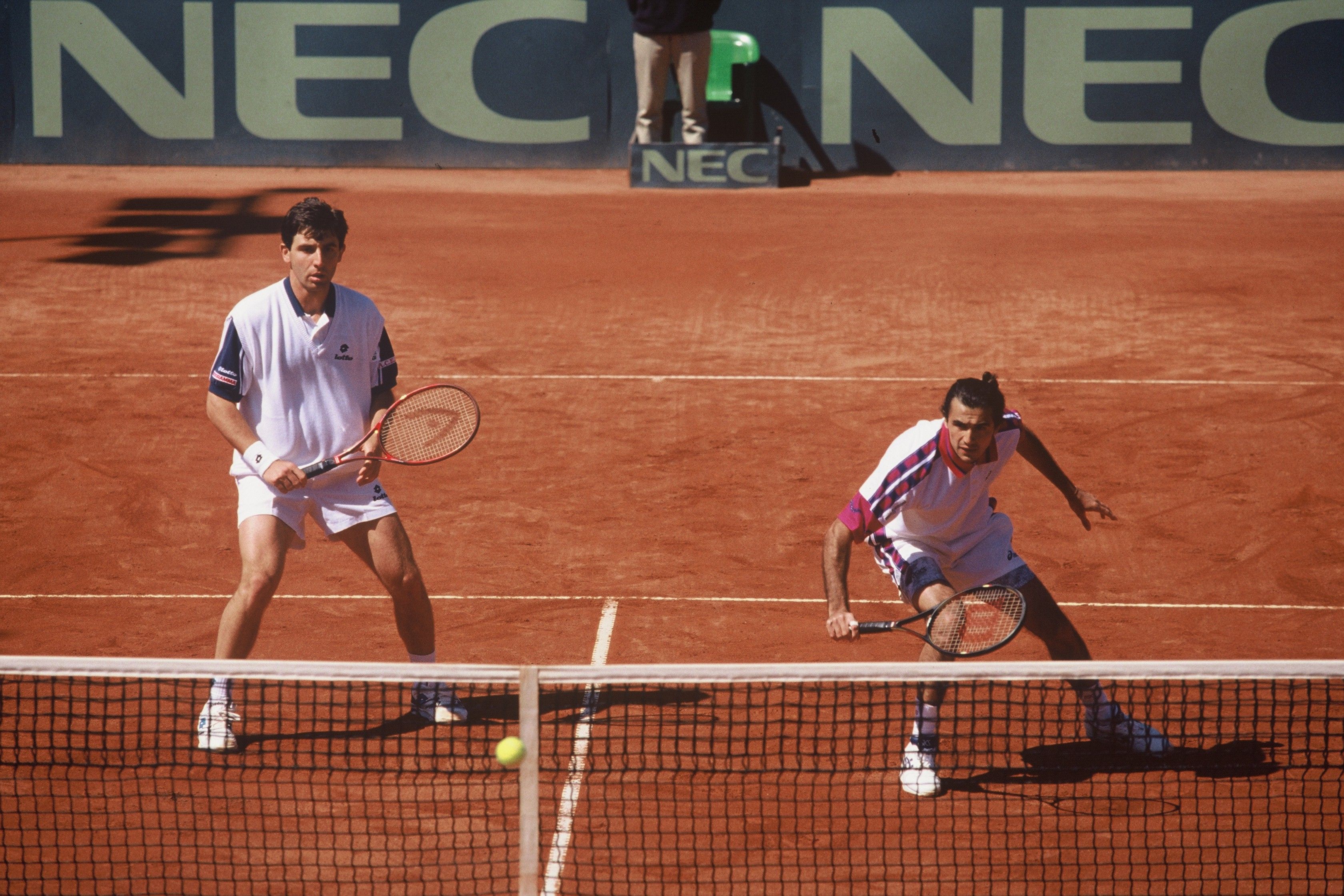 Cristian Brandi con Stefano Pescosolido in Coppa Davis