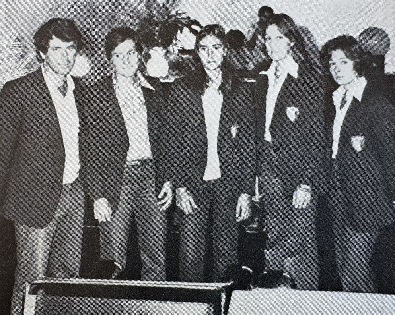 La squadra di Federation Cup del 1976: da sinistra, il capitano Martin Mulligan, Daniela Porzio, Manuela Zoni, Sabina Simmonds e Rosalba Vido