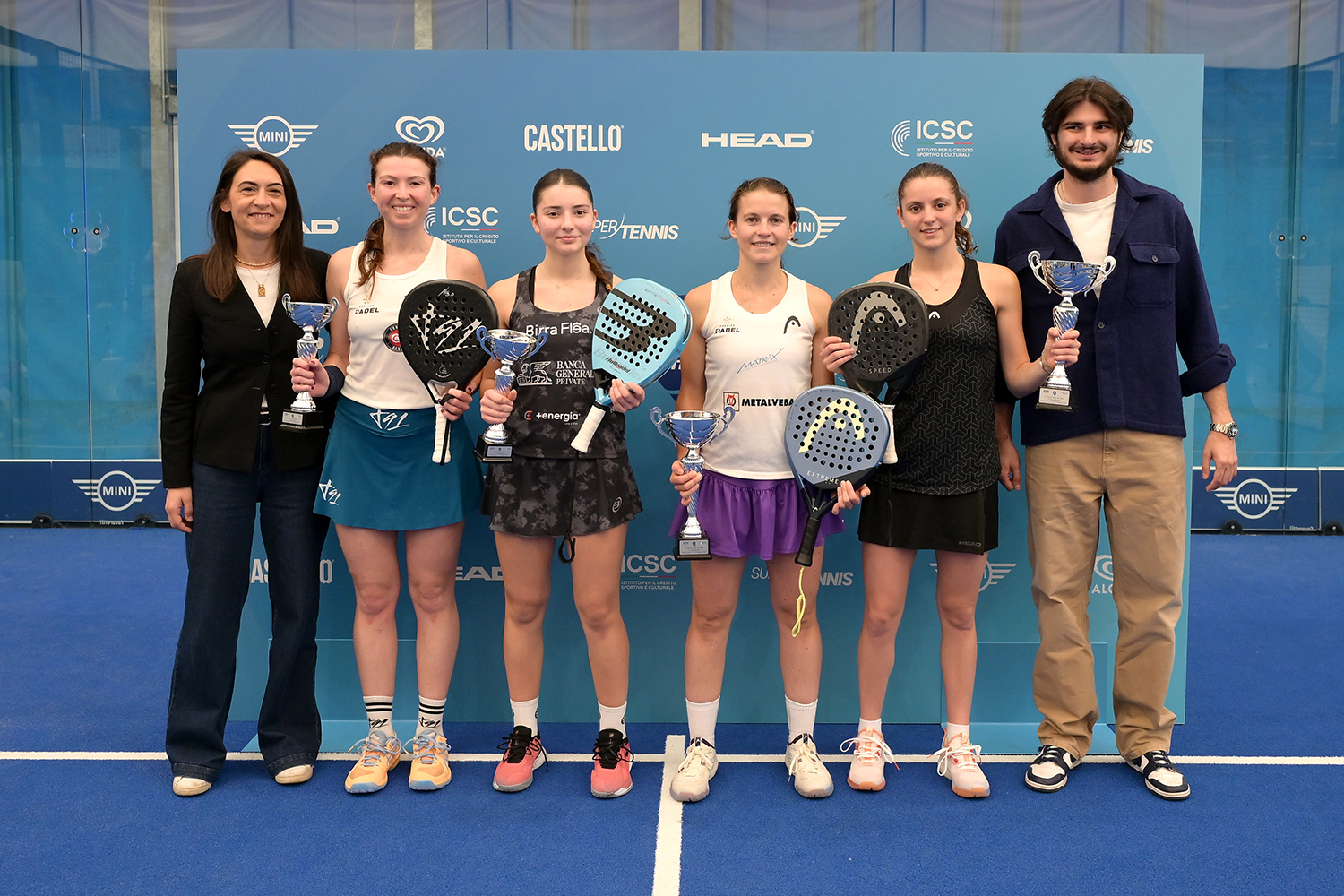 La premiazione del femminile. Da sinistra: Tommasi, Minelli, Terranova e Livioni (foto FITP)