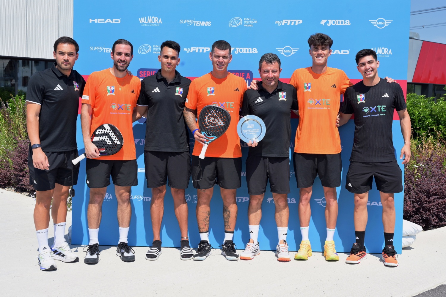 La formazione del Magic Padel, terza classificata nel Campionato di Serie A (foto FITP)
