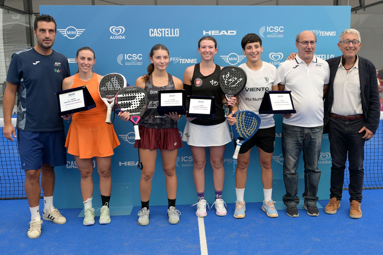 La premizione femminile a Campi Bisenzio. Da sinistra: Campigotto, Minelli, Tommasi e Montesi (foto FITP)