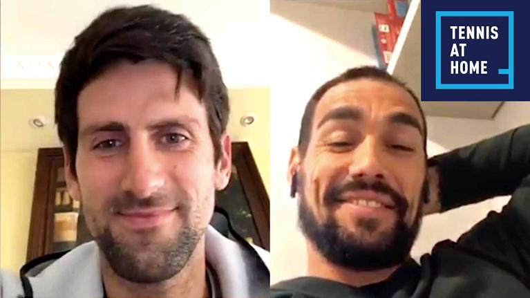 Djokovic e Fognini in diretta su Instagram