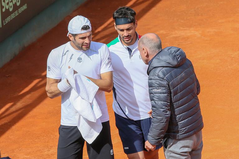 Simone Bolelli, Fabio Fognini e Corrado Barazzutti