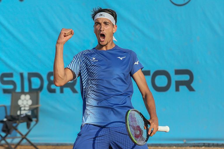 Lorenzo Sonego in azione agli Assoluti di Todi (foto Sposito)