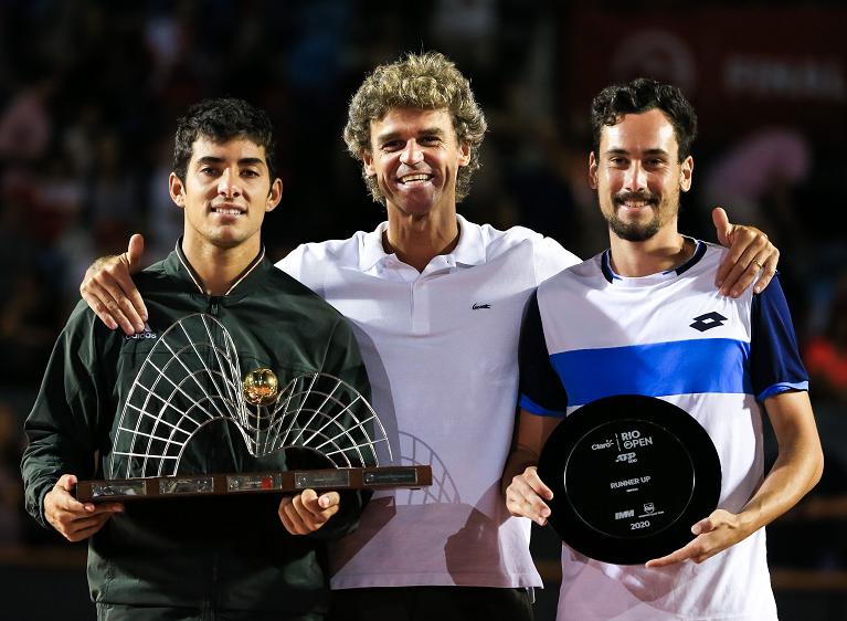 Gianluca Mager premiato a Rio de Janeiro con Guga Kuerten e Cristian Garin