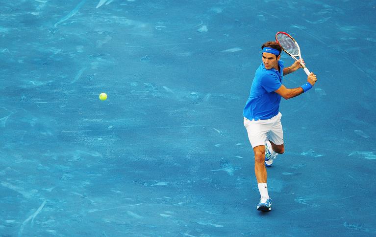 Roger Federer sulla terra blu di Madrid