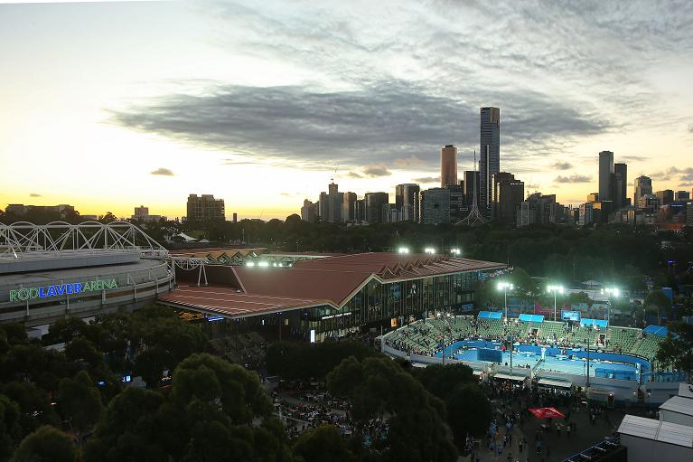 Veduta dei campi di Melbourne Park