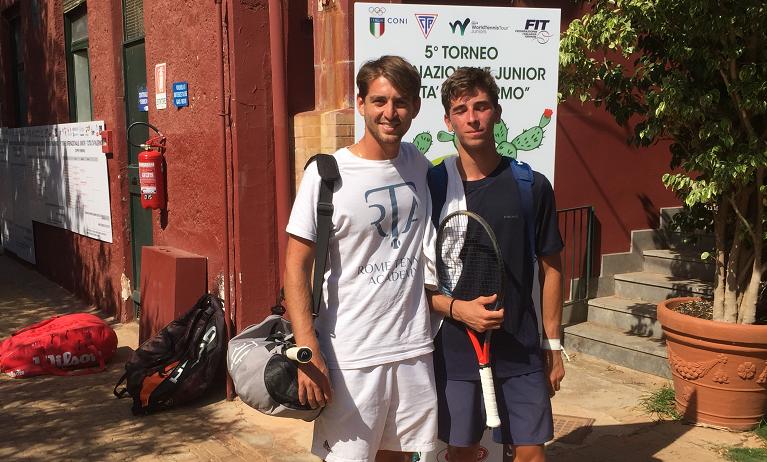 Junior Tour ITF Palermo: Matteo Gigante e il tecnico Marco Gulisano