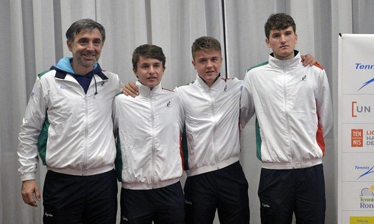 La squadra italiana della Winter Cup under 16 capitanata da Stefano Pescosolido