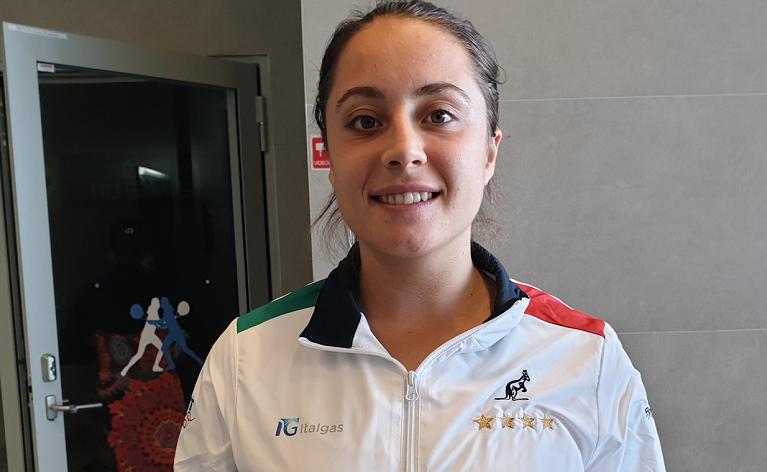 Elisabetta Cocciaretto in Fed Cup a Tallin