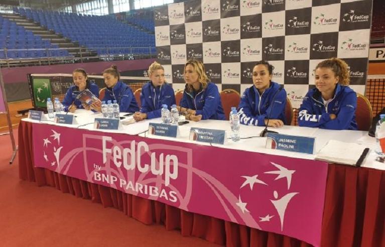 La squadra azzurra di Fed Cup