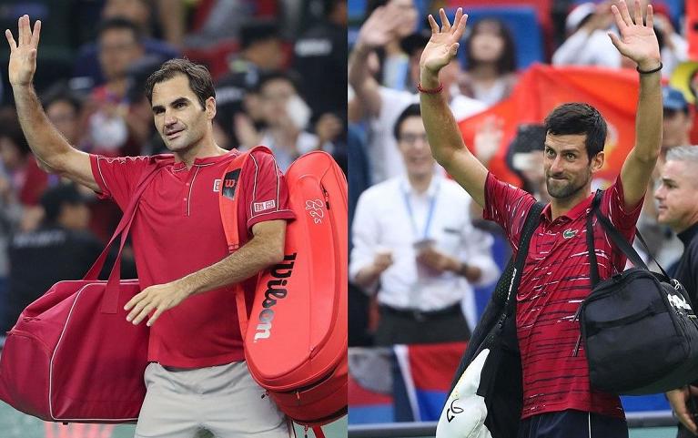 federer e djokovic salutano Shanghai
