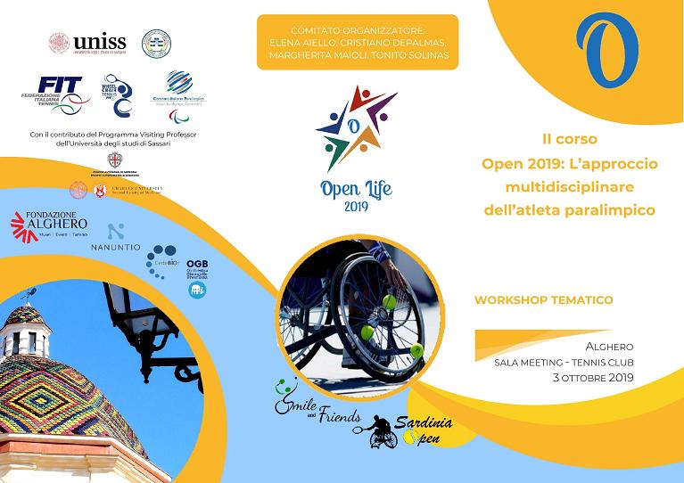 Locandina convegno su atleta paralimpico ad Alghero 