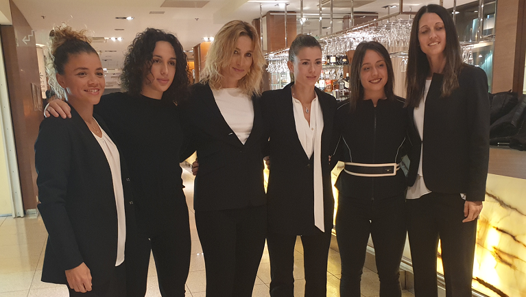 La squadra azzurra di Fed Cup alla cena di gala a Tallinn