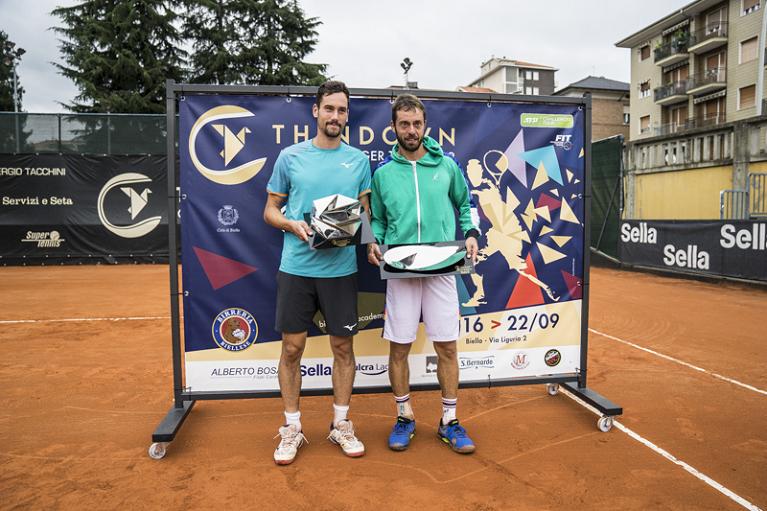Biella Challenger 2019: la premiazione di Gianluca Mager e Paolo Lorenzi