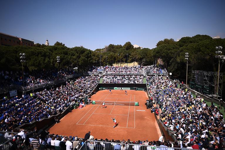 La Coppa Davis a Genova nell'impianto di Valletta Cambiaso nel 2018