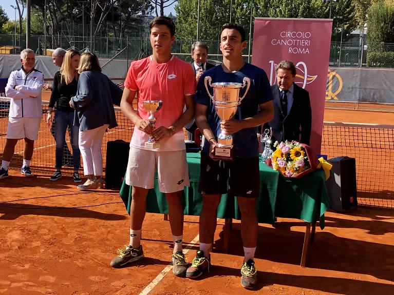 Luciano Darderi e Gian Marco Ortenzi, finalista e vincitore dei Campionati Regionali Assoluti