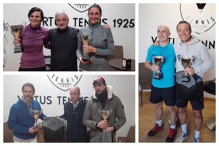 I premiati della tappa del circuito regionale veterani giocata alla Virtus Tennis di Bologna