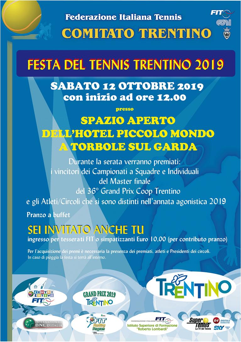 locandina della Festa del tennis di Torbole