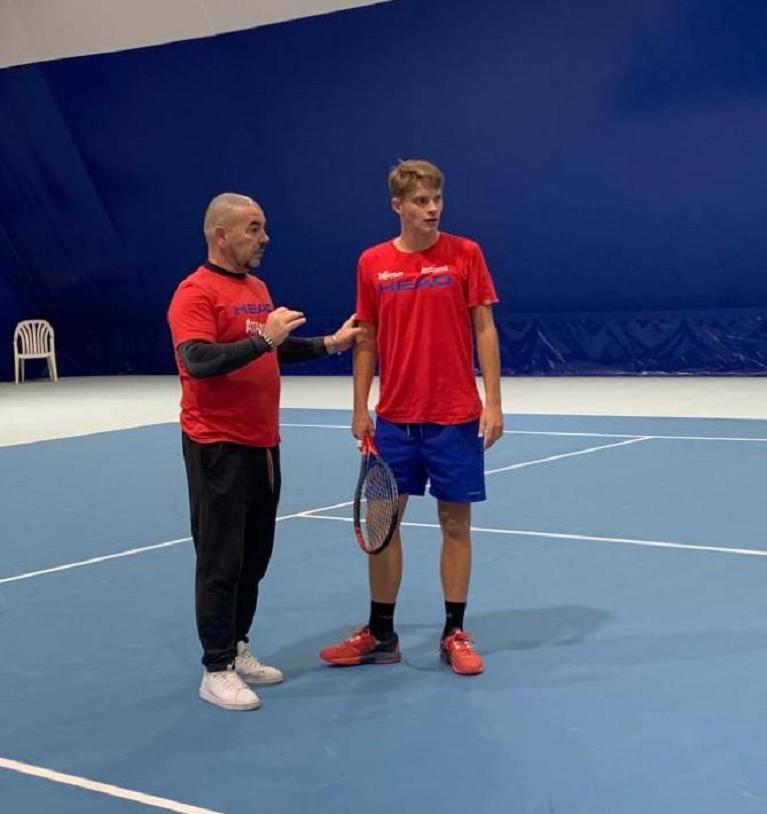 Max Labrocca e Mattia Bernardi durante un allenamento 