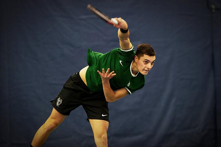 Matteo Fortini con i colori della Portland State University