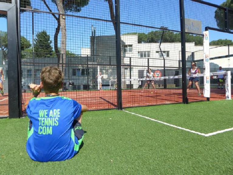 I campi di padel al Foro Italico durante gli IBI19