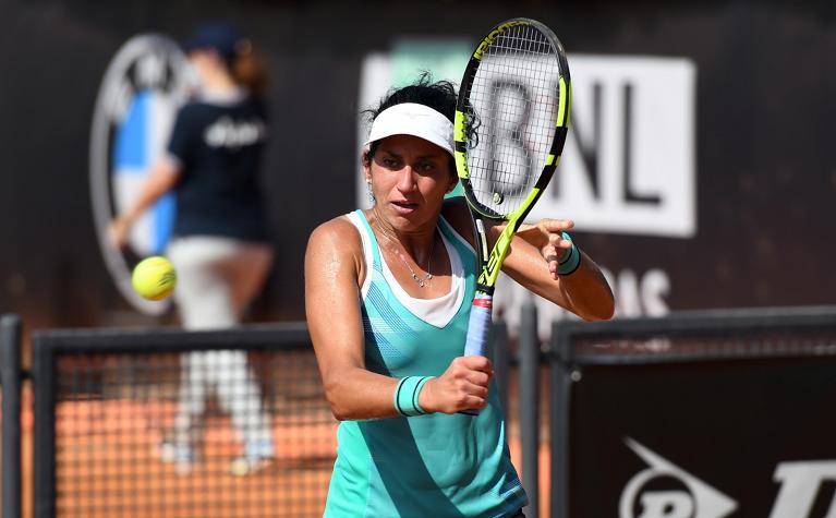 Martina Di Giuseppe in azione sui campi del Foro Italico