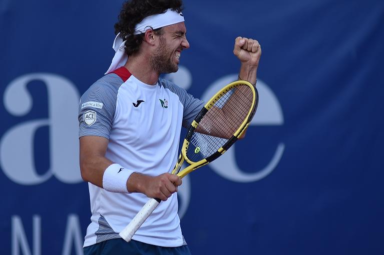 La grinta di Marco Cecchinato (foto @lapresse)