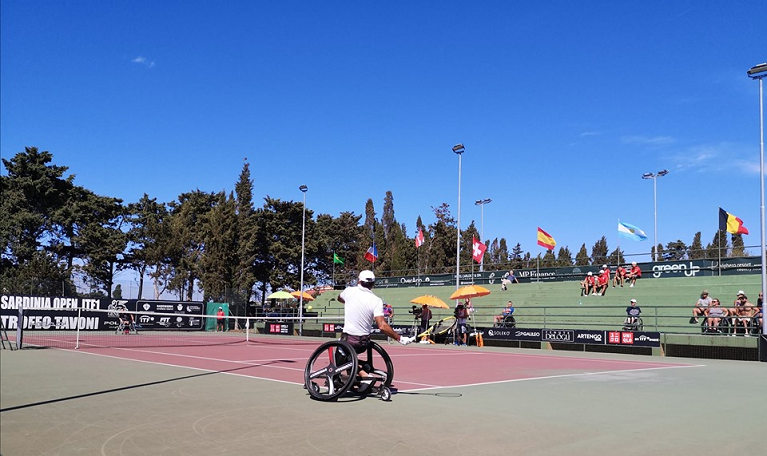 Tennis Wheelchair sul centrale del Tc Alghero