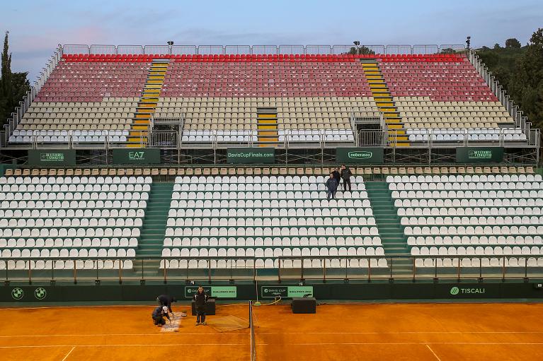 Le tribune del Centrale del Tennis Club Cagliari