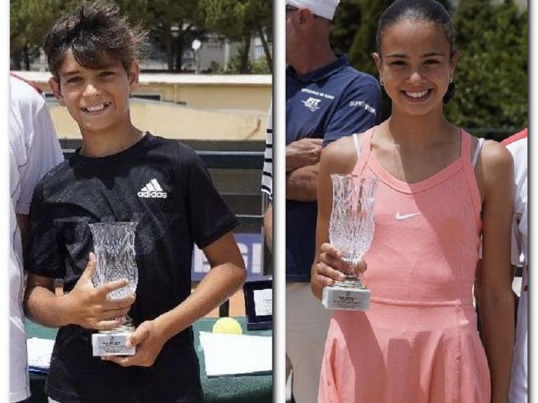 Lorenzo Rocco (U12) e Sara Festa (U14) vincitori tappa Junior Next Gen 2021 TC Cagliari