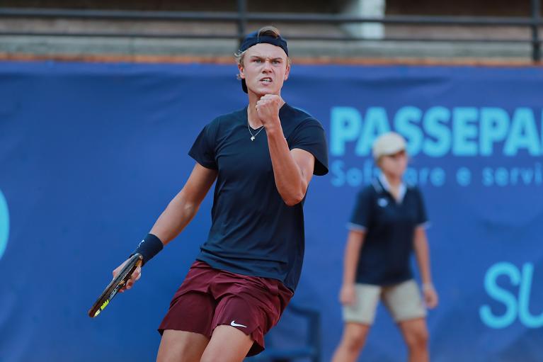 Tutta la grinta di Holger Vitus Nødskov Rune (foto San Marino Open/Calabrò)
