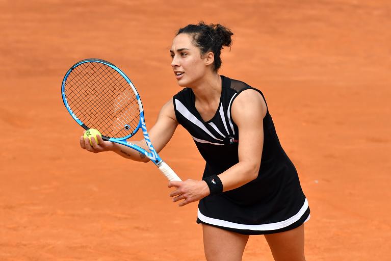 Martina Trevisan al servizio (foto Fioriti)