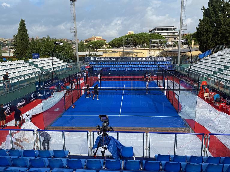 World Padel Tour Cagliari Centrale bagnato