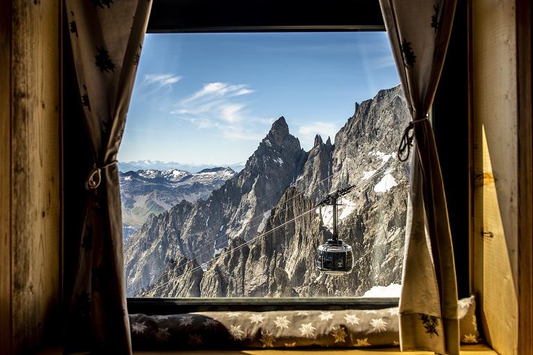 Una veduta del Monte Bianco