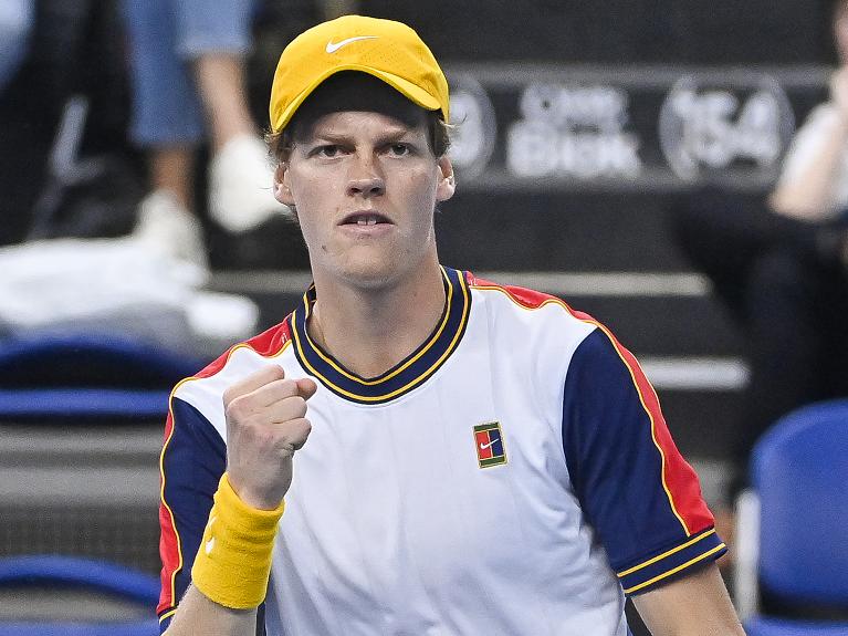 Jannik Sinner esulta (foto Getty Images)