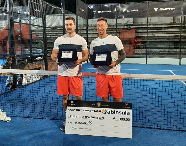 Casula - Cannavera si confermano campioni sardi assoluti di padel