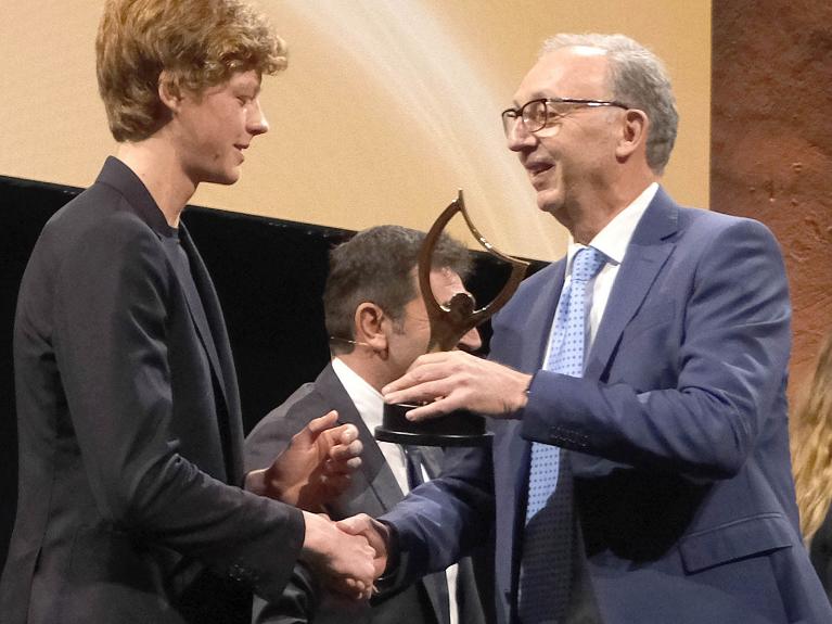 jannik sinner e graziano risi supertennis award 2019