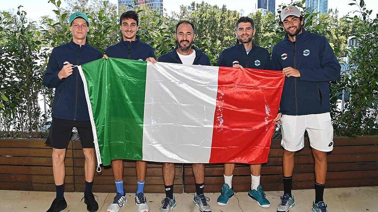 ATP Cup 2022: la squadra azzurra (foto ATP Cup website)