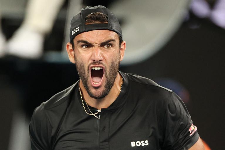 Tutta la grinta di Matteo Berrettini (foto Getty Images)