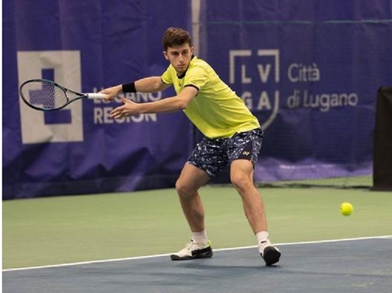 Luca Nardi colpisce di diritto (Lugano Challenger website)