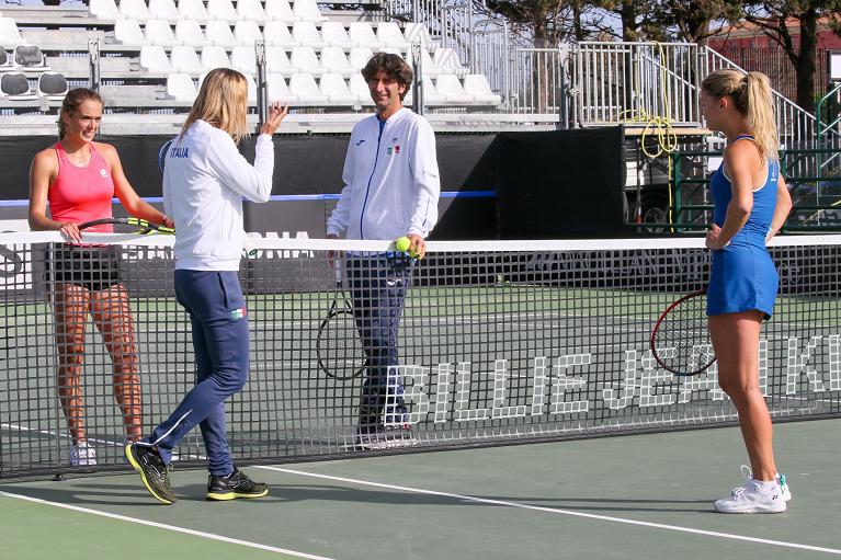 Lucia Bronzetti, Tathiana Garbin, Francesco Piccari e Camila Giorgi